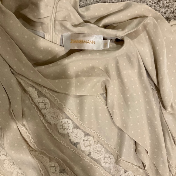 ZIMMERMANN UNBRIDLED CHEVRON PANEL TOP. COLOR: BEIGE, SIZE 1AU (6US). - Picture 8 of 16